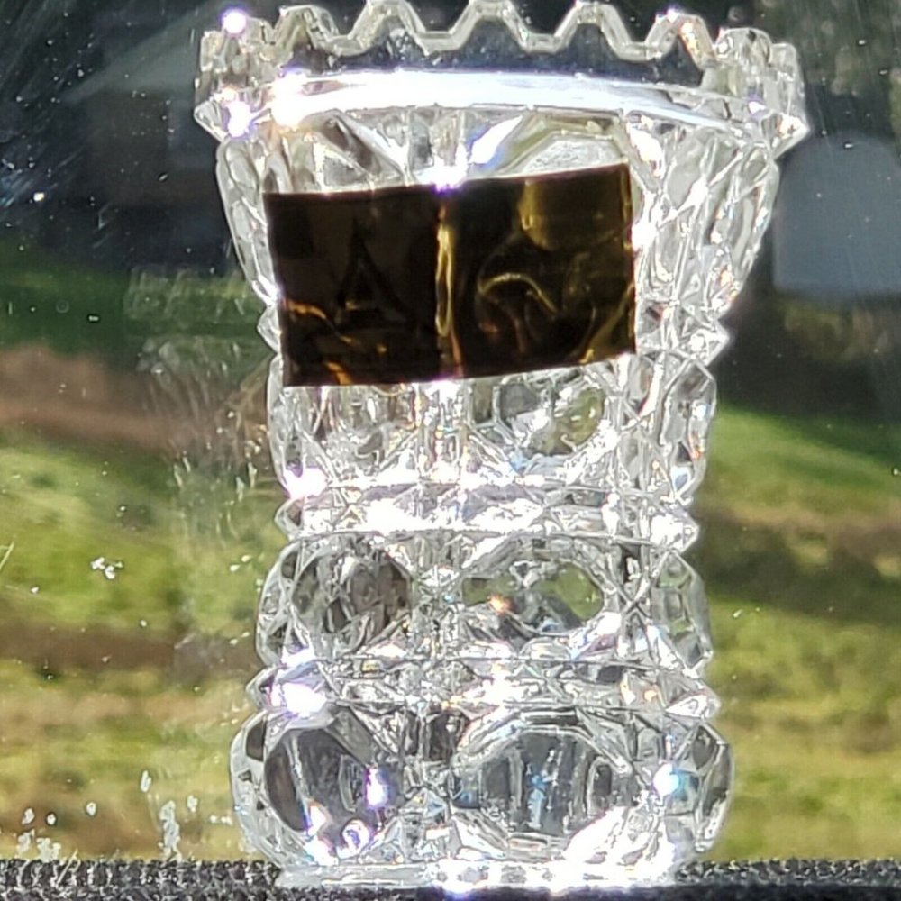 Anna Hutte Vintage Lead Crystal Toothpick Holder West Germany 1970s Bleikristall - Picture 3 of 9